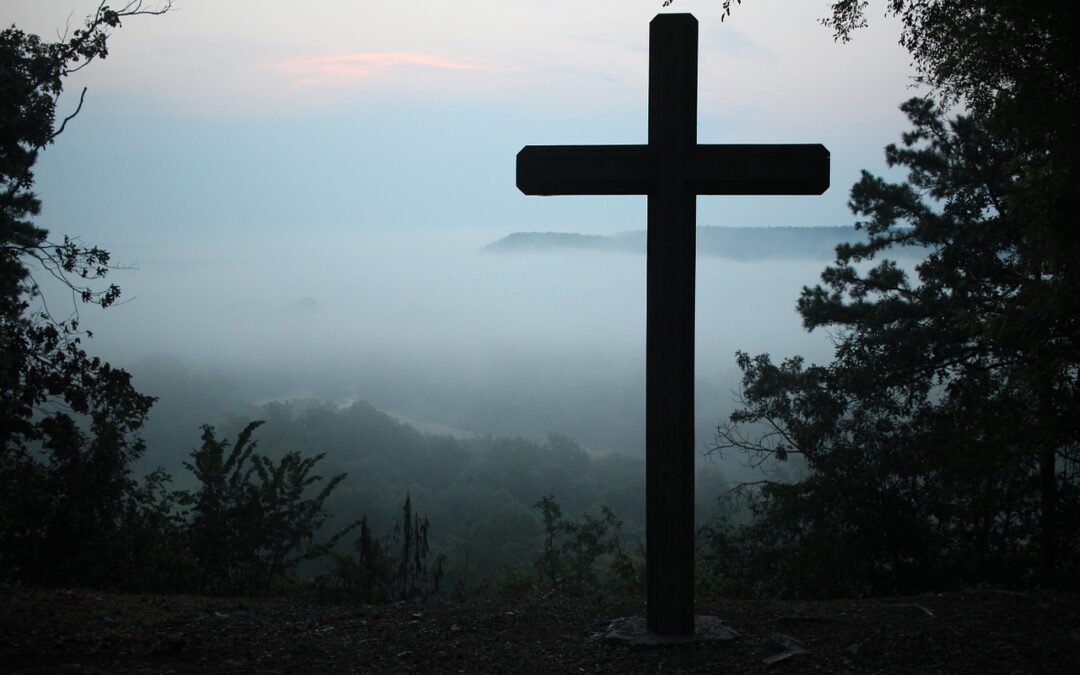 Cross_misty background