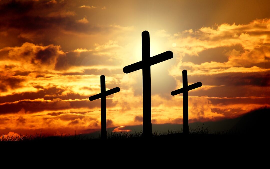 Easter_Three crosses_orange background